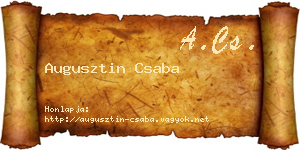Augusztin Csaba névjegykártya